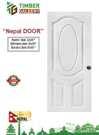 American Style White Primer Solid Core Door Interior Wooden Door