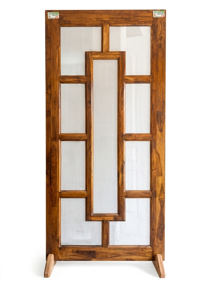 teak jalli door